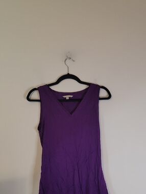 Banana Republic Purple V-Neck Tank Top